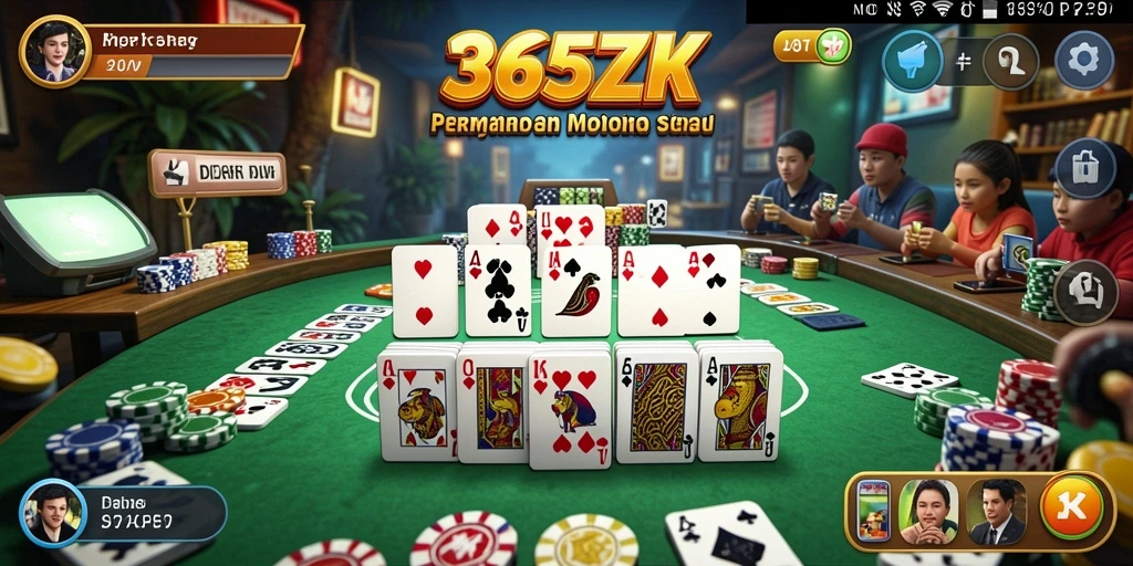 Gameplay seru Domino di 365ZK dengan teman-teman.