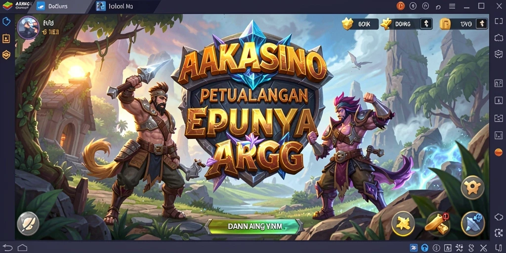 Tampilan gameplay dramatis dari AAKASINO yang menggugah semangat petualangan.