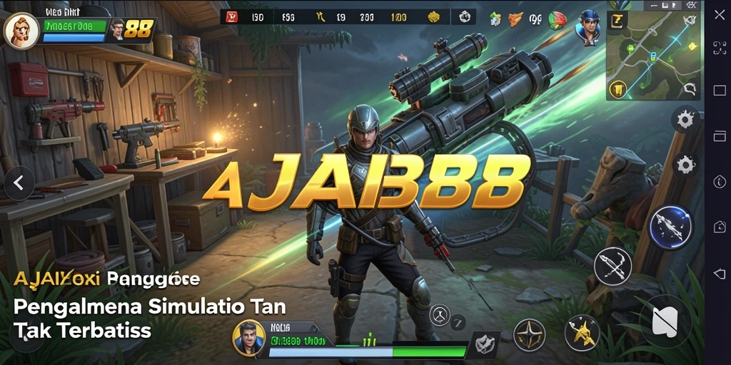 Tangkapan layar utama AJAIB88 menampilkan gameplay simulation yang menarik.
