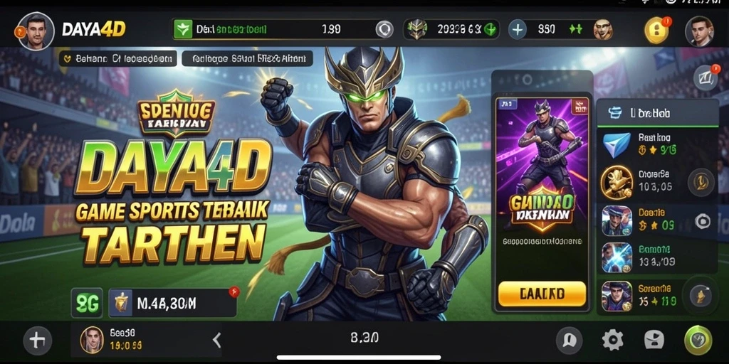 Tampilan menarik dari gameplay taruhan Sportsbook di DAYA4D.