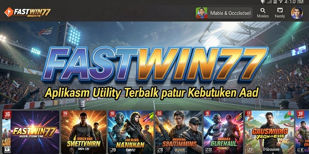 Tampilan utama FASTWIN77 dengan fitur Utility yang bermanfaat.