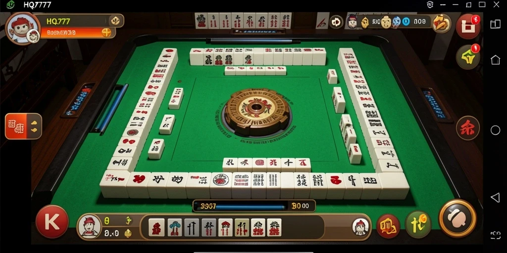 Tampilan gameplay menarik dari HQ777 dalam permainan Mahjong.