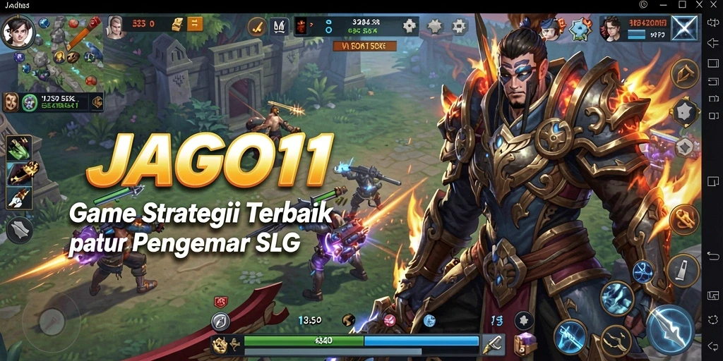 Tampilan gameplay JAGO11 dengan strategi pertarungan menarik.