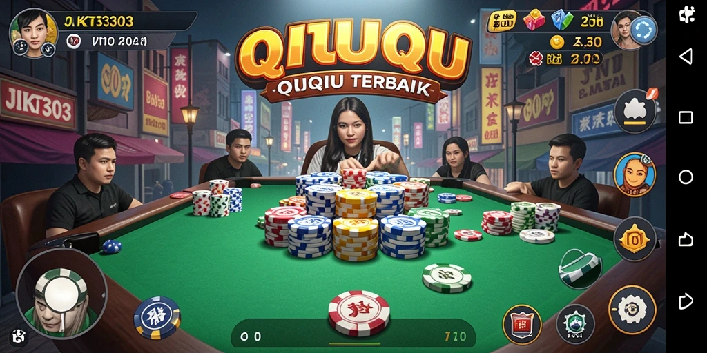 Tampilan gameplay QiuQiu yang menegangkan di JKT303.