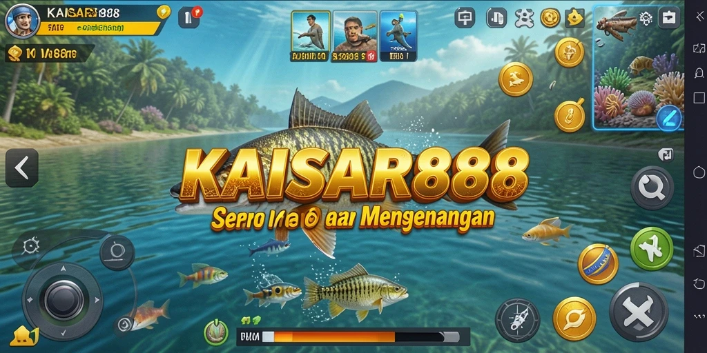 Gameplay KAISAR888 yang seru dan penuh warna saat memancing.