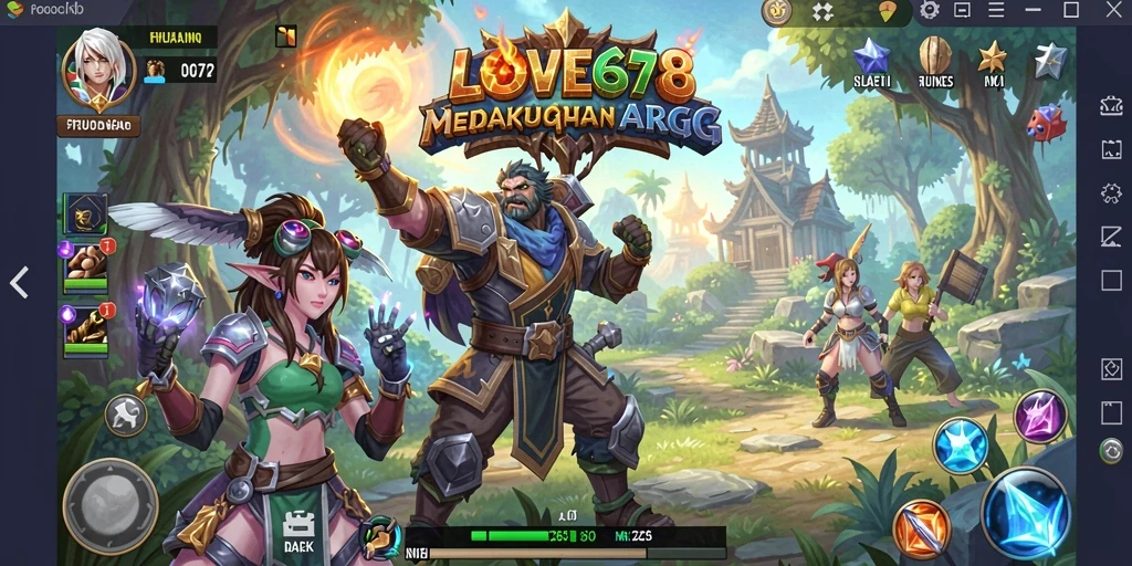 Tampilan gameplay LOVE678 yang mendebarkan di dunia ARPG.