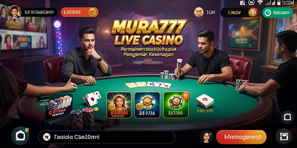 Tampilan gameplay Live Casino MUARA777 yang seru dan interaktif.