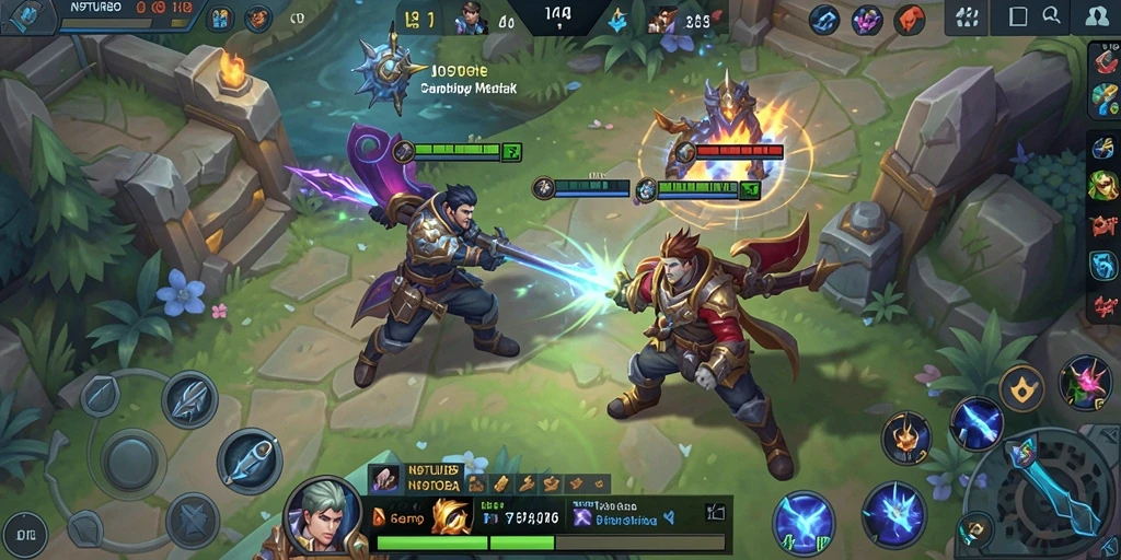 Tangkapan layar menampilkan aksi gameplay seru di N9TURBO.