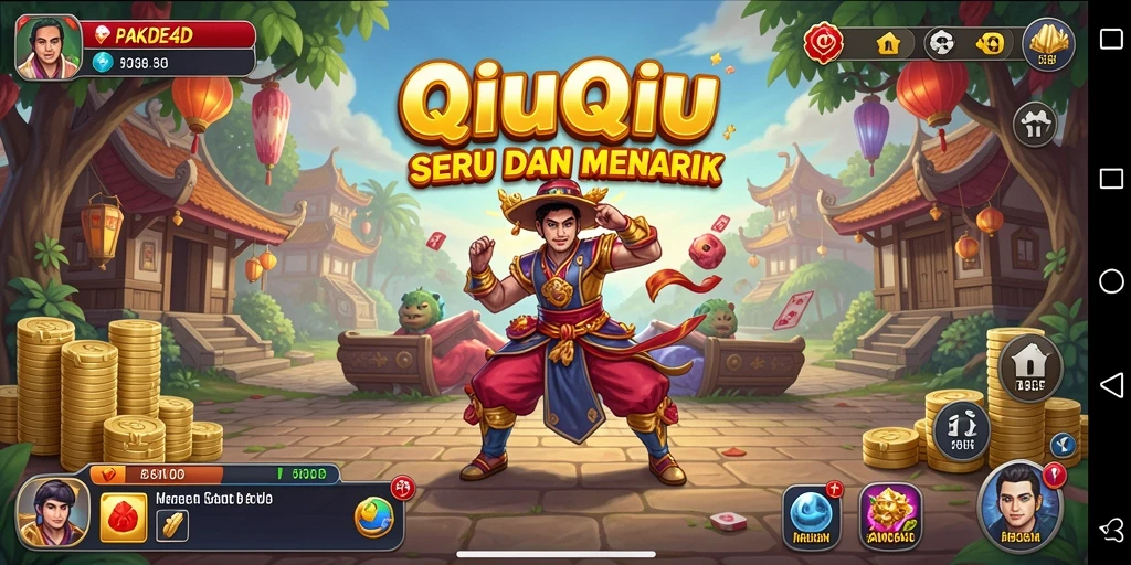 Tampilan gameplay QiuQiu yang seru di PAKDE4D.
