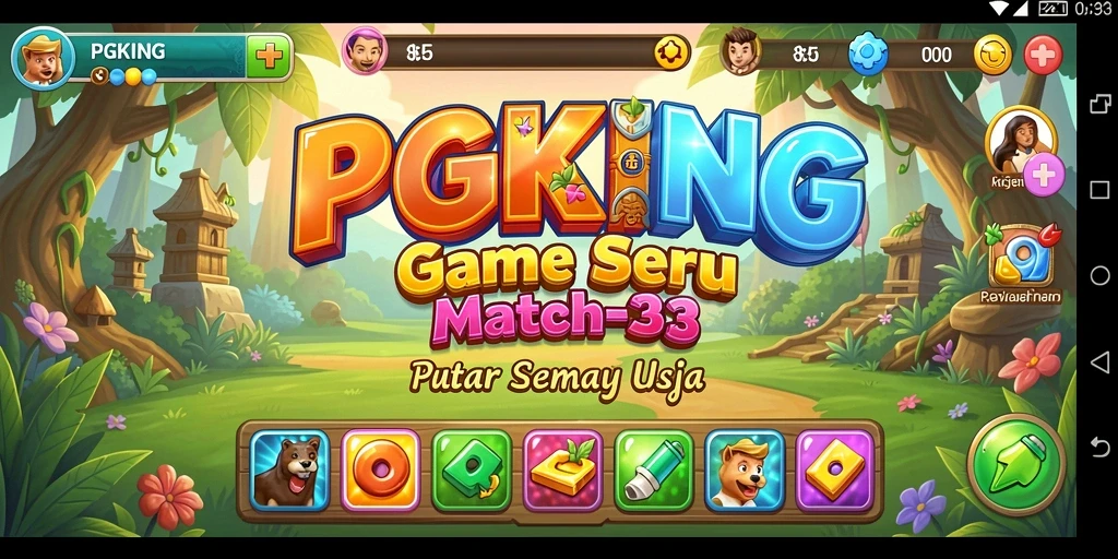 Tampilan seru gameplay PGKING yang penuh warna dan tantangan.