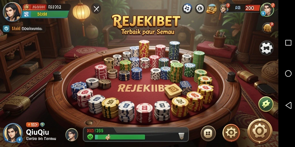Screenshot REJEKIBET menampilkan gameplay QiuQiu yang seru dan interaktif.