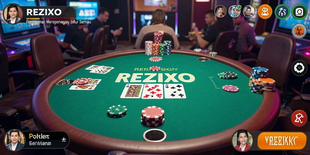 Gameplay seru dan interaktif di REZIXO poker.