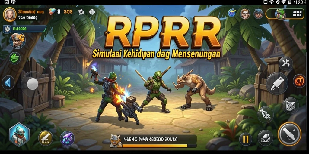 Screenshot utama RPRR yang menampilkan gameplay simulasi kehidupan yang mendalam.