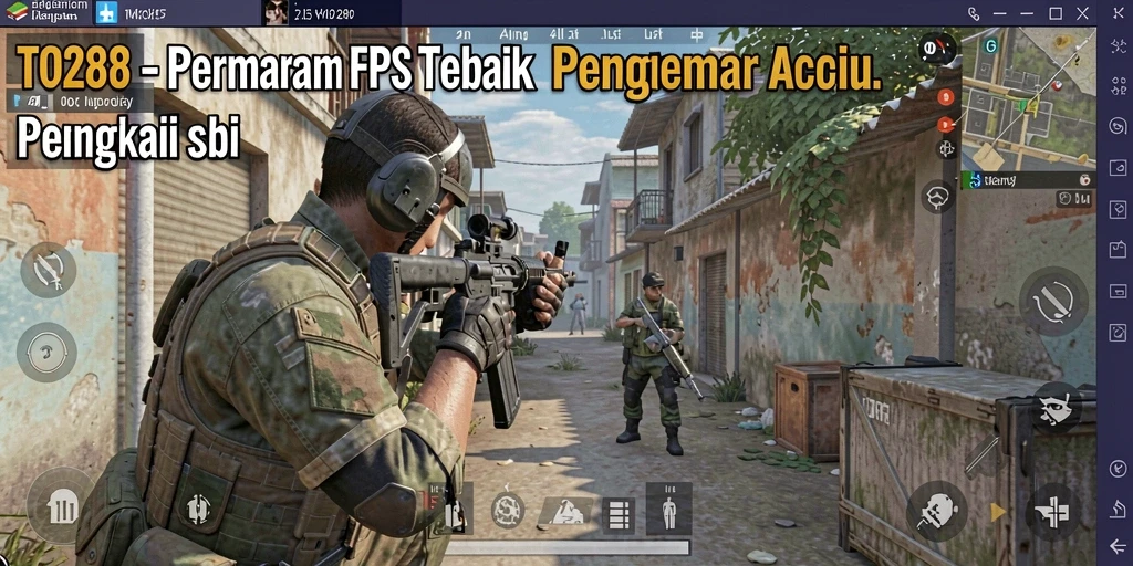 Screenshot gameplay menampilkan aksi tembak-menembak intens.