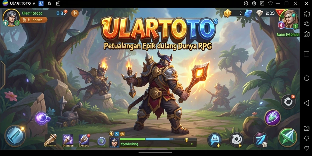 Tampilkan aksi seru dalam permainan RPG ULARTOTO.